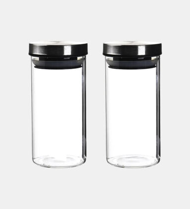 Metal Lid Borosilicate Jar Set