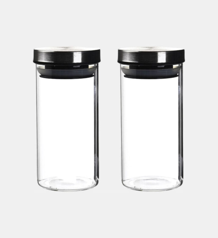 Metal Lid Borosilicate Jar Set