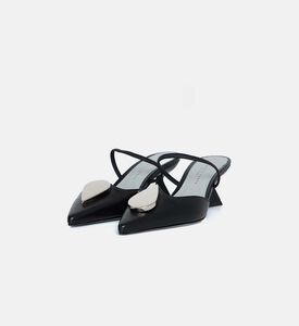 Pointed-toe Kitten Heels Mules