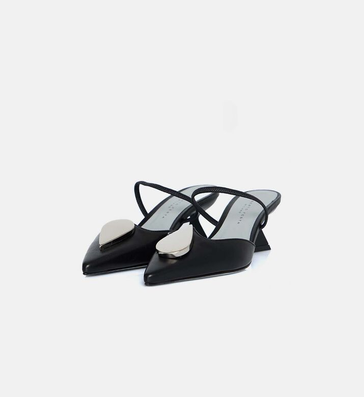 Pointed-toe Kitten Heels Mules