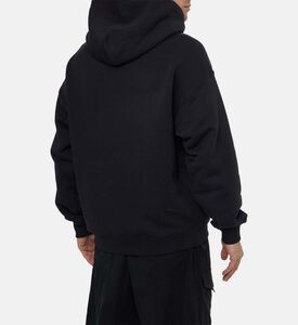 هودي فضفاض مضلع بطبعة شعار