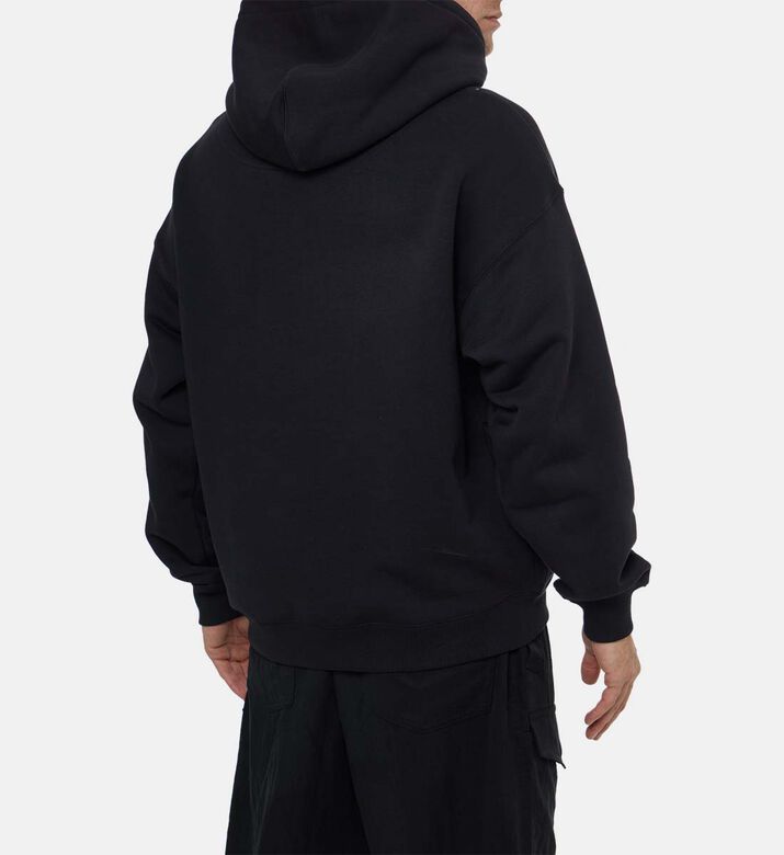 هودي فضفاض مضلع بطبعة شعار