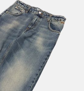 بنطال جينز واسع الساقين