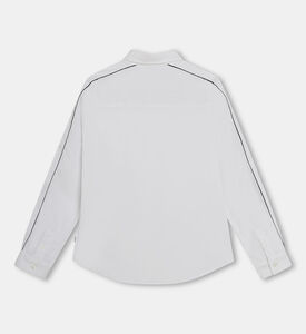 Boy Contrast Piping Poplin Shirt