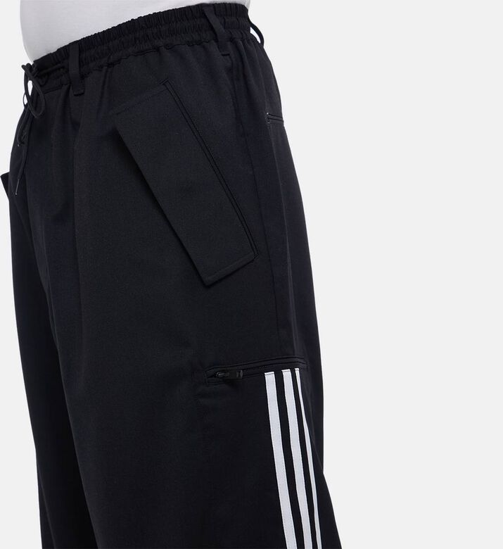 Striped Drawstring Waist Wide-leg Tracksuit Pants