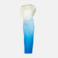 One-shoulder Ombré Midi Dress