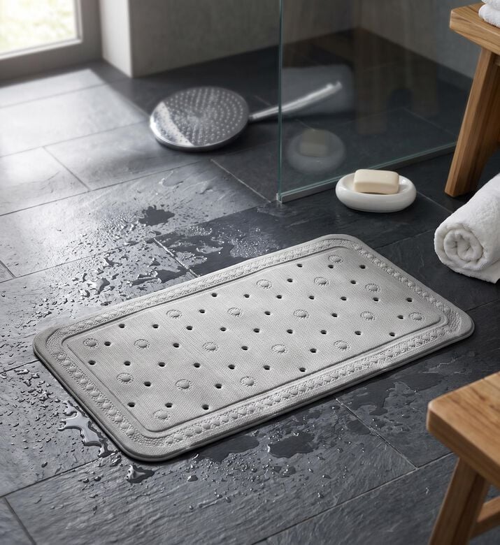Kela Inlay Bathroom Matt, Grey, 55x55-cm, Model View