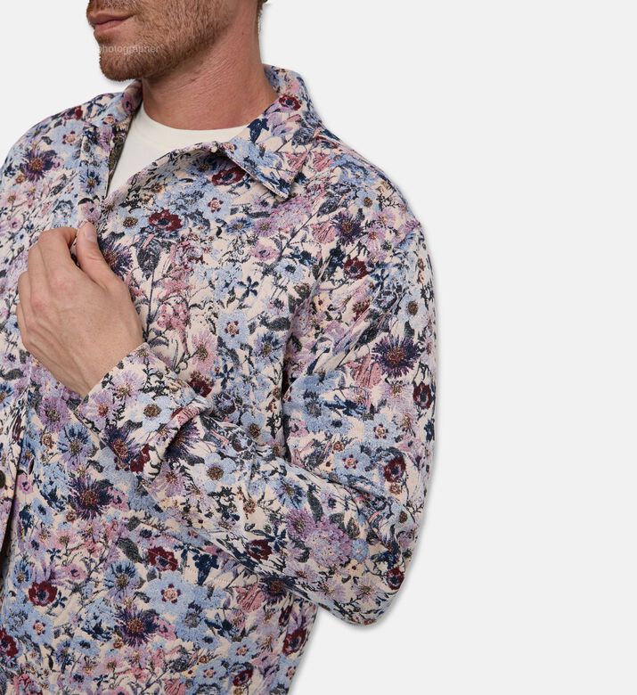 Les Deux All-over Floral-print Long-sleeve Shirt, Model View