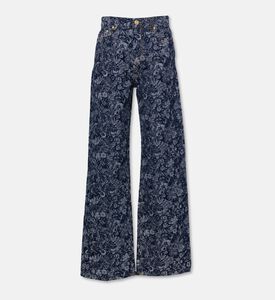 Ganni Floral Tapestry Wide-leg Jeans, Packshot View