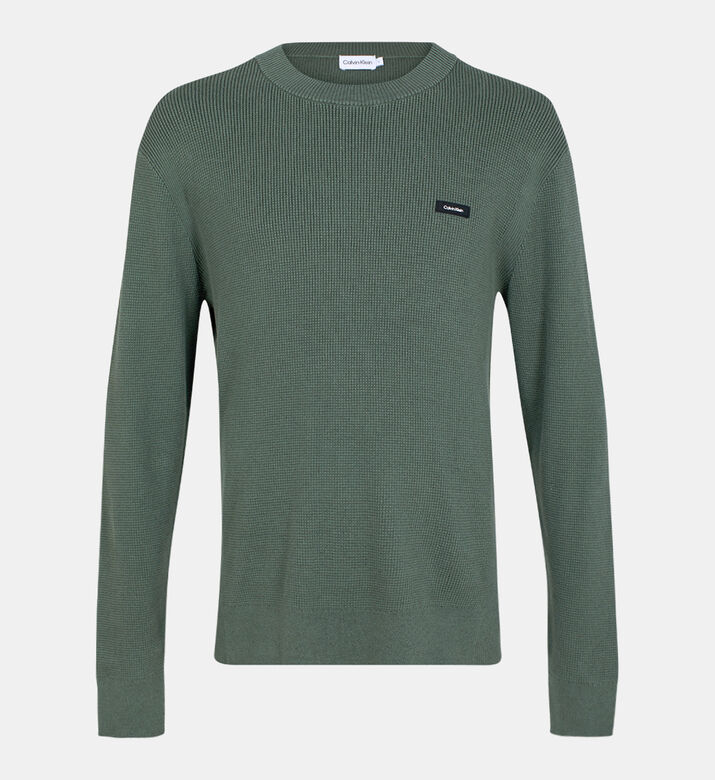 Cotton Logo Long Sleeve Sweater