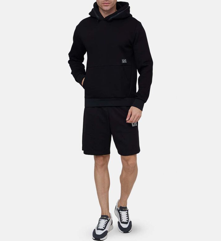 Cotton Chest Logo Zipped Hood Sweatshirt