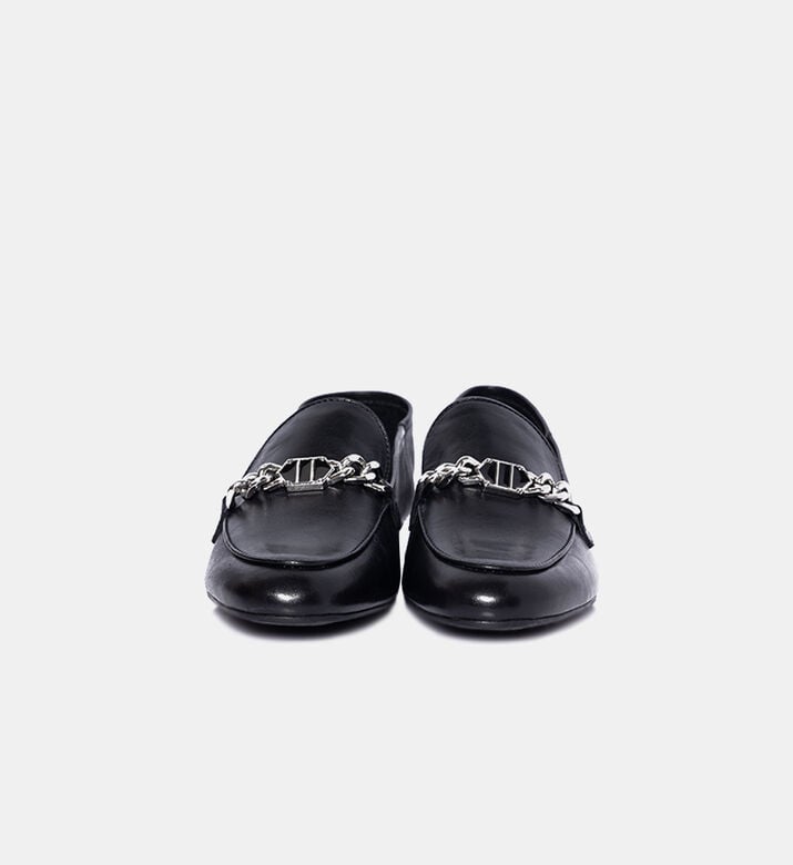Geometric Metal Leather Loafers Geometric Metal Leather Loafers