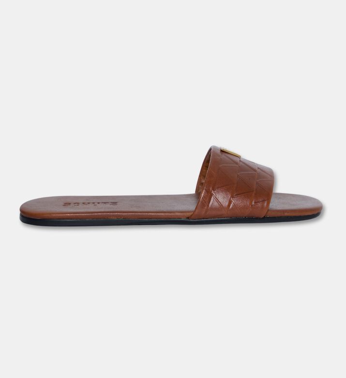 Schutz Quilted Leather Slide Sandals, Packshot View