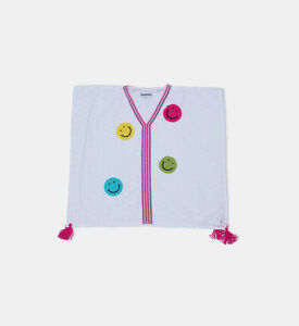 قفطان بتصميم وجه مبتسم ملون