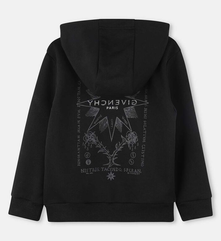 Tarot Print Hooded Fleece Sweatshirt