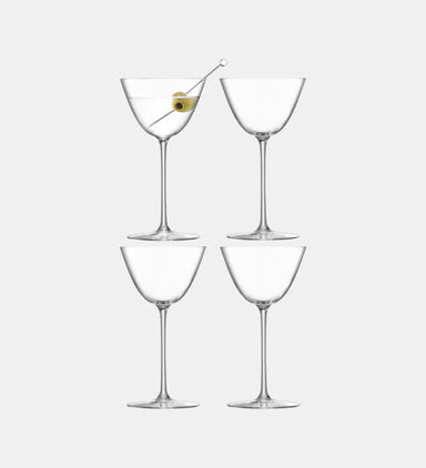 Borough Martini Glass 195ml Clear X 4