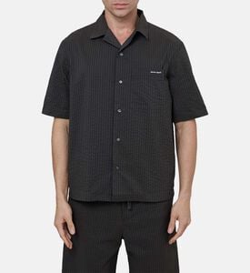 Textured Short-sleeve Shirt With Embroidered Logo Textured Short-sleeve Shirt With Embroidered Logo