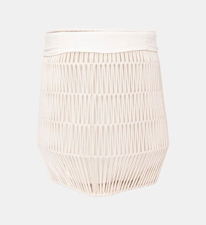 Home Deco and More Cotton Rope Lining Laundry Basket, Beige, 40-cm, Packshot View