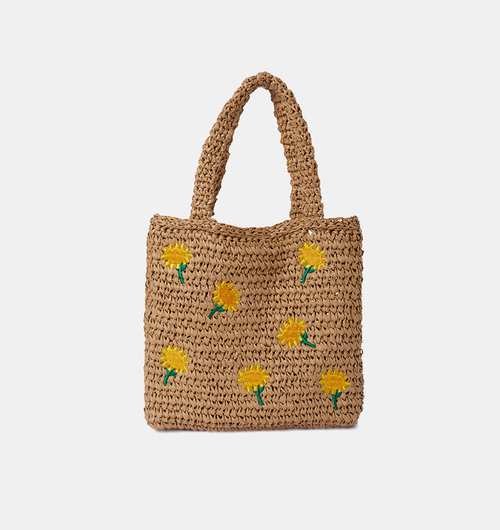 Sunflower Embroidered Tote Bag