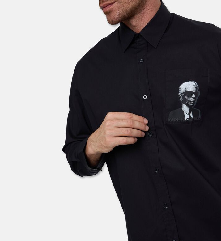 Karl Lagerfeld Cotton Smooth Matte-finish Shirt, Model View