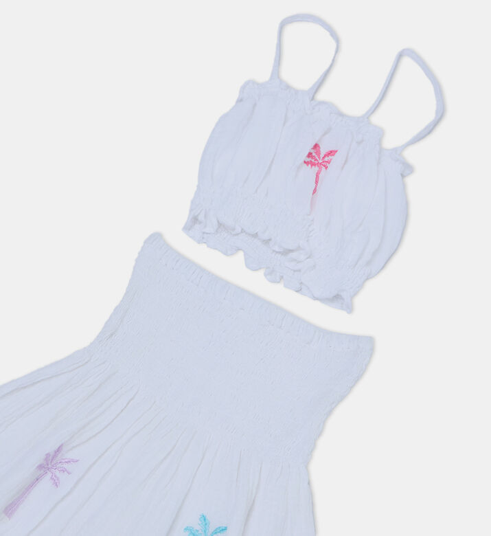 Palm Tree Embroidered Set
