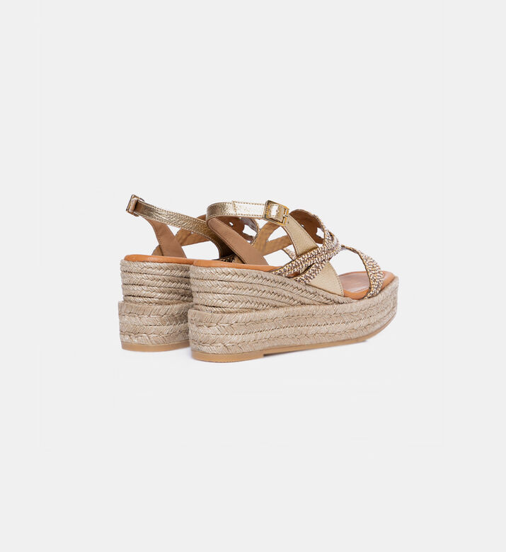 Riad Raffia Wedge-heel Leather Sandals Riad Raffia Wedge-heel Leather Sandals