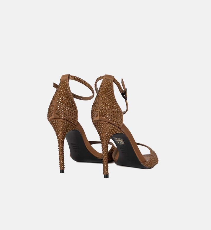 Rhinestone Embellished Stiletto Sandals