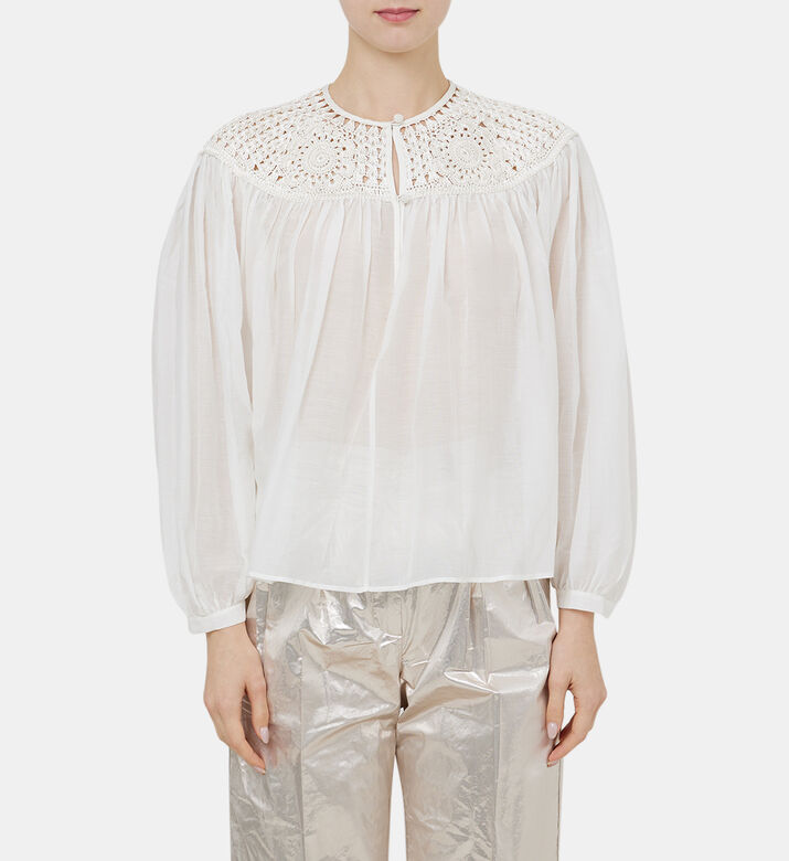 Crochet-detailed Bohemian Shirt