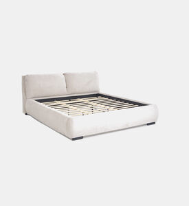 Home Deco and More Palima Upholstered Bed, Beige, 160x200-cm, Packshot View