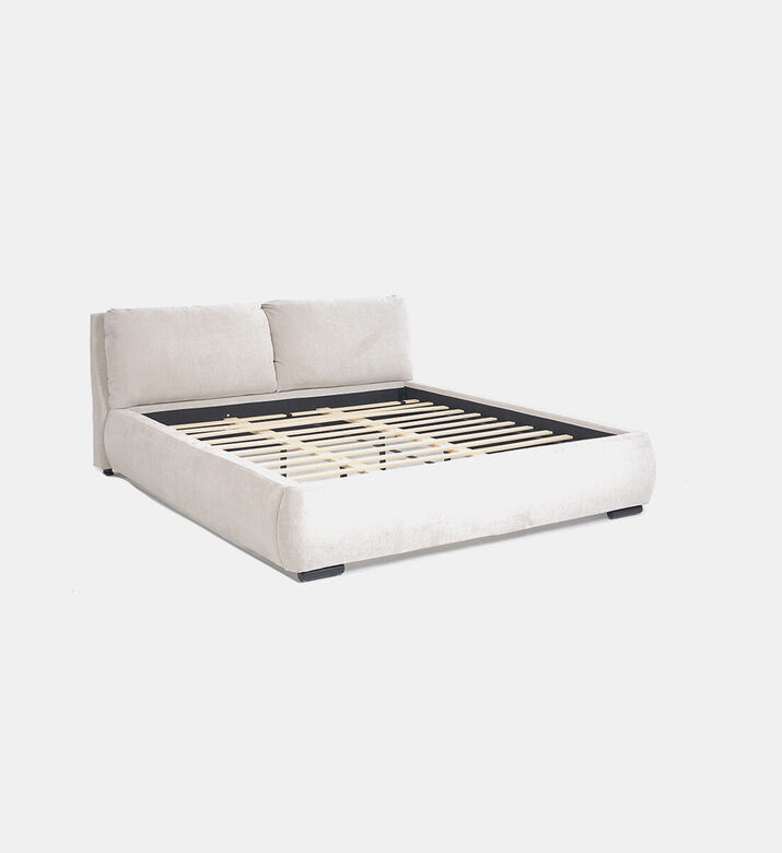 Home Deco and More Palima Upholstered Bed, Beige, 160x200-cm, Packshot View