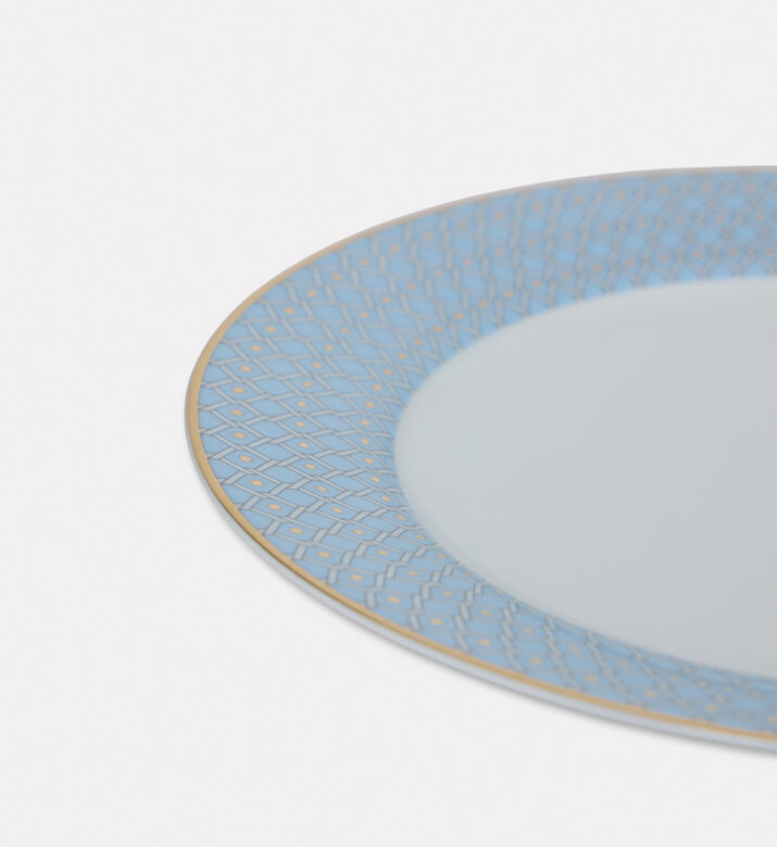 Imperial Blue Lattice Circular Plate, Packshot View