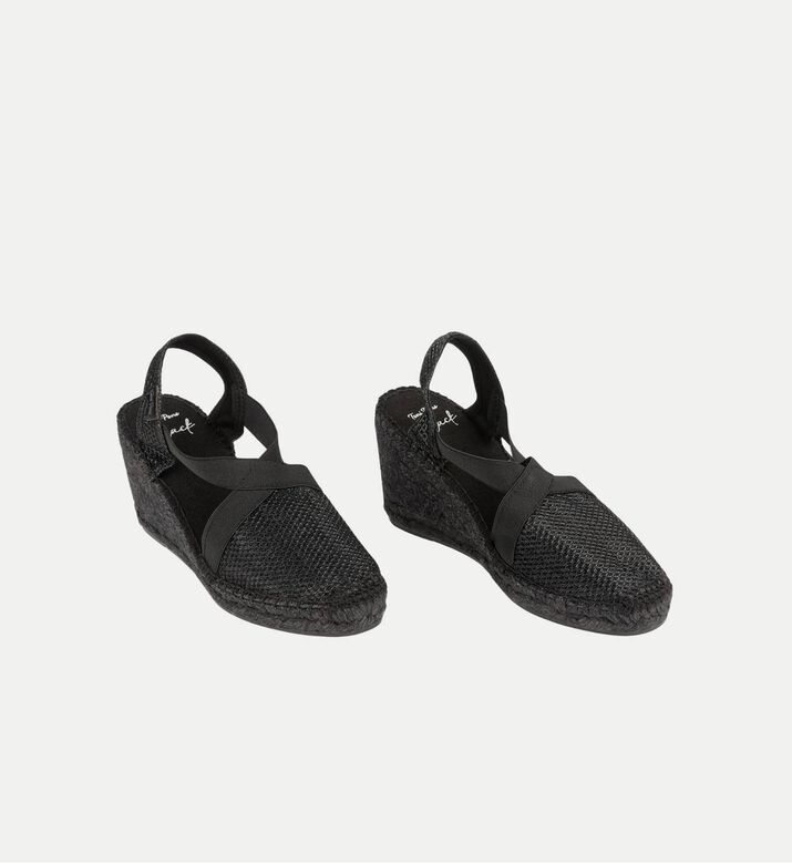 Toni Pons Triton-7bk Shimmery Cotton Blend High-wedge Espadrille, Packshot View