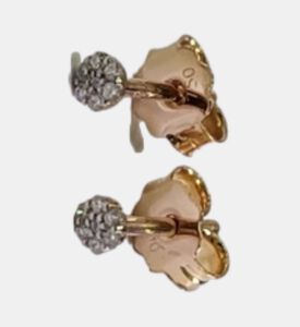 أقراط الذهب الماس الأبيض