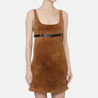 Sleeveless Suede Dress