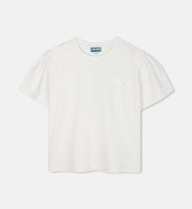 تيشيرت بطبعة شعار معدني وبأكمام قصيرة