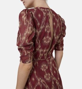 Graphic Print Three-quarter Sleeve Dress