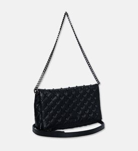 The Kooples Quilted Leather All-over Studded Clutch, Black, Packshot View