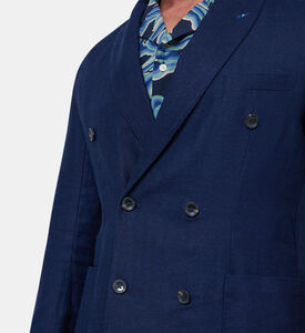 Linen Blend Herringbone Blazer