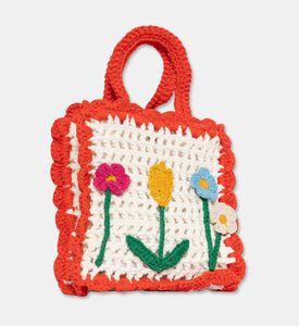 Stella McCartney Floral Crochet Tote Bag, Packshot View