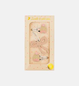 طقم هدايا بثلاثة مشابك شعر بشكل قبعة بوبل وعقدة