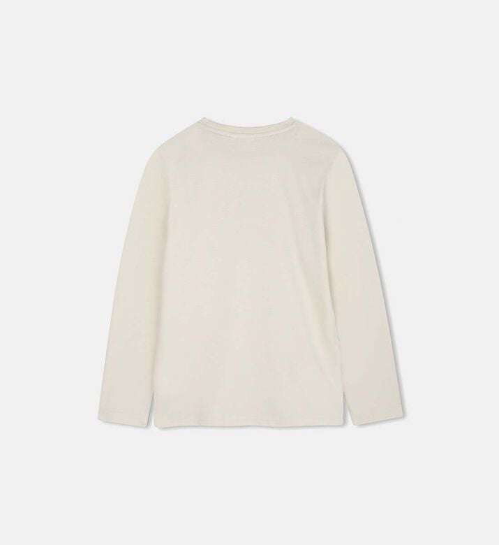 تيشيرت قطن جيرسي طويل الأكمام تيشيرت قطن جيرسي طويل الأكمام