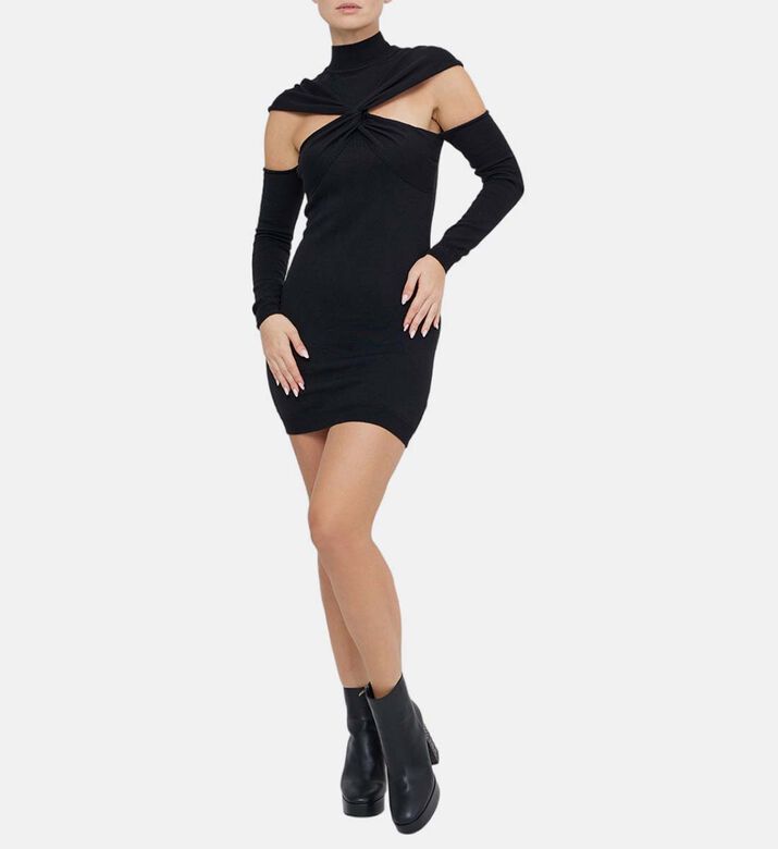 Wool Twisted Cut-out Dress