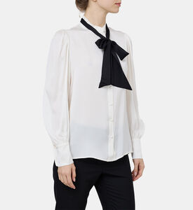 Neck Tie Puffy Sleeve Blouse Neck Tie Puffy Sleeve Blouse