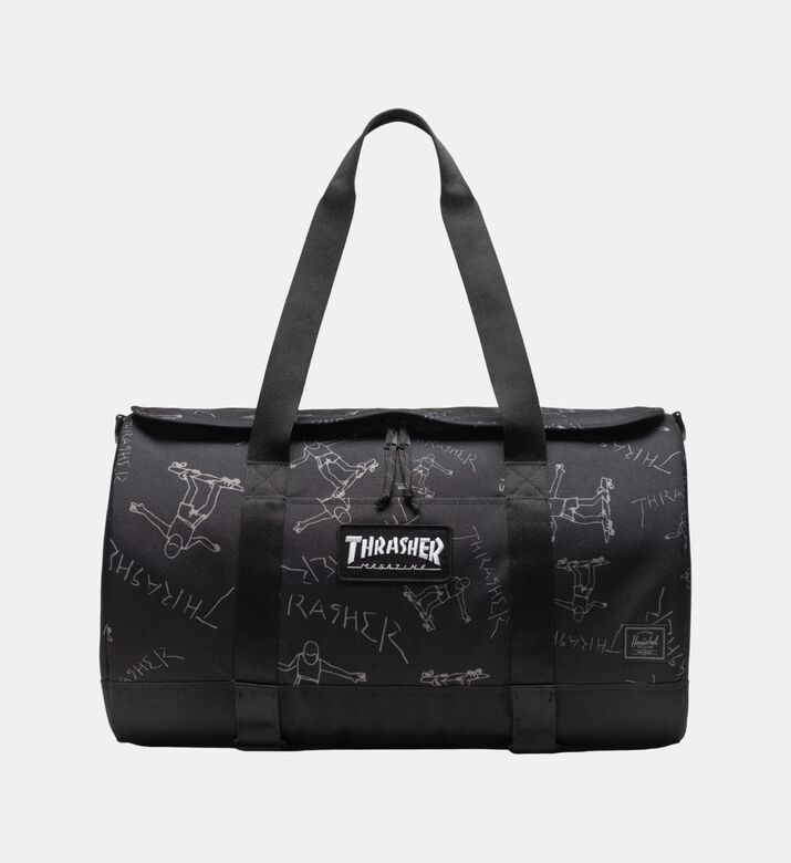 Floral-print Dual Top Handles Duffle Bag