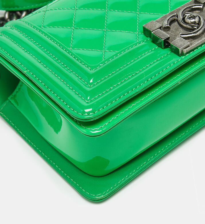 Chanel Preowned Coco Chanel Quilted Patent Leather Small Flap Bag, Packshot View