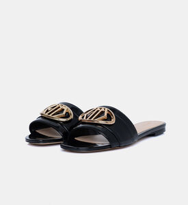 Patent Leather Metal-detail Slides