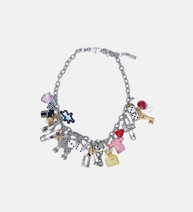 Sticker Charm Statement Necklace