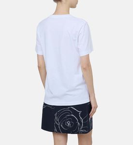 Rose Print Cotton T-shirt