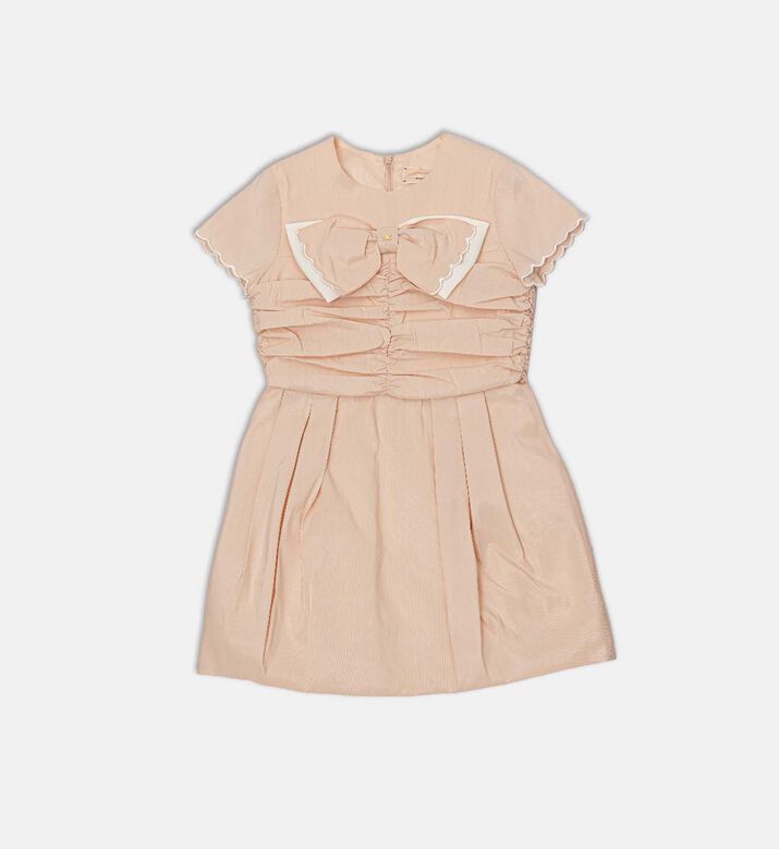Macro Ruched Bodice Bow Dress