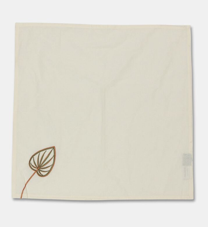 Home Deco and More Leaf Embroidered Napkin, Packshot View